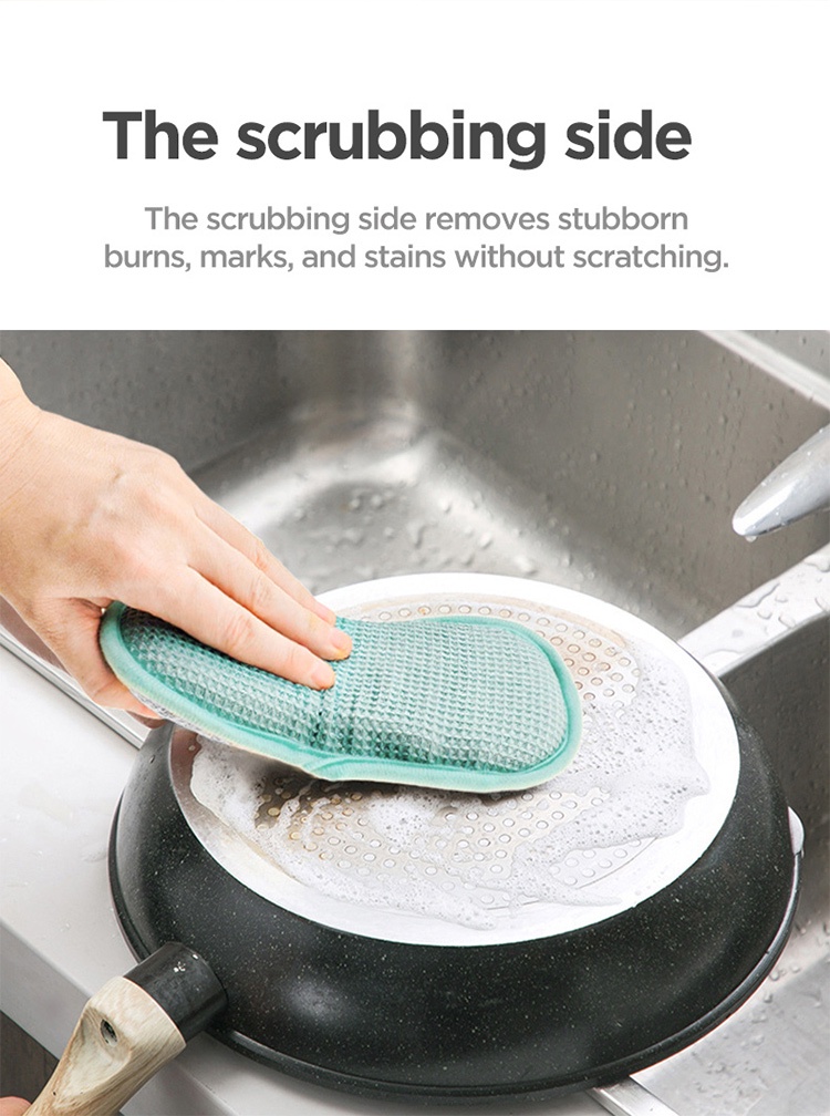 Multi-purpose sponge pad Scrub _ wipe 2 in 1-3